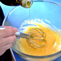 Whisk in the oil