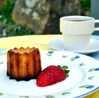 Canele served with coffee