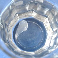 Test using a glass of water