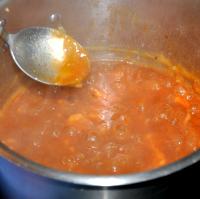 Thicken sauce using a beurre manie