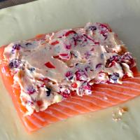 Spread the butter mix on the Salmon