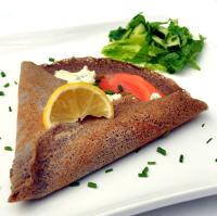 Smoked Salmon Galettes served with a Lemon and Chive Cream