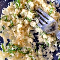 Add mint to the couscous
