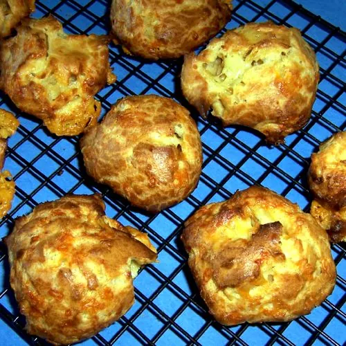 Cooling Cheesy Beer Gougeres