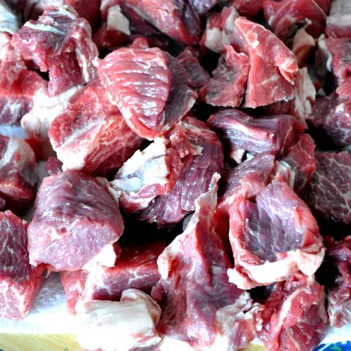 Cut up the meat