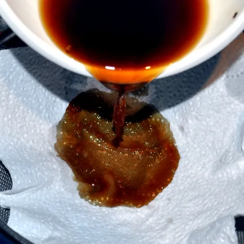 Strain the mushroom liquid