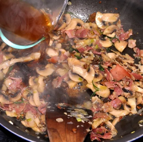 Add the porcini